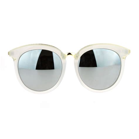 white oversized horn rimmed sunglasses